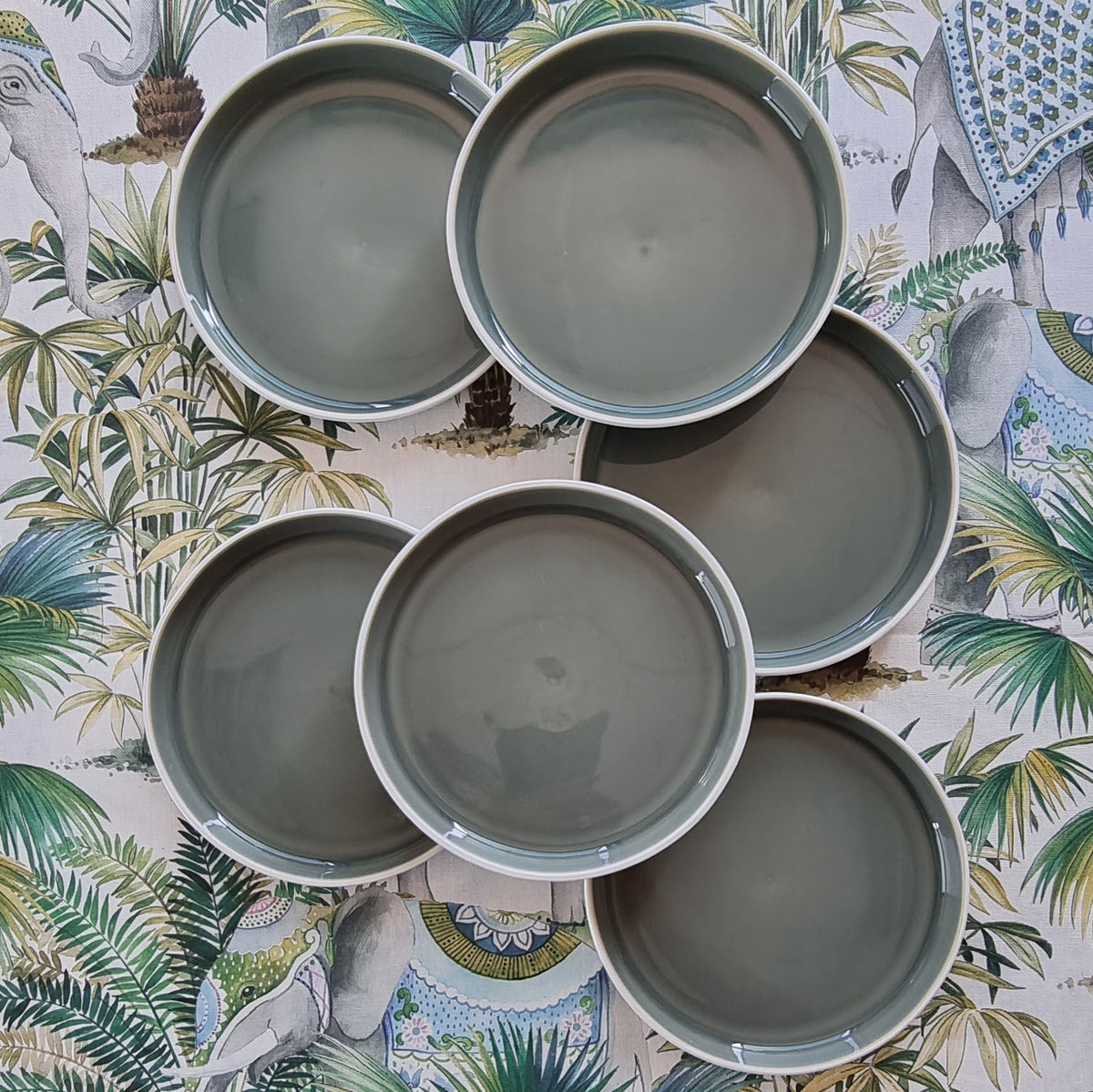 Set de 6 platos medianos Green