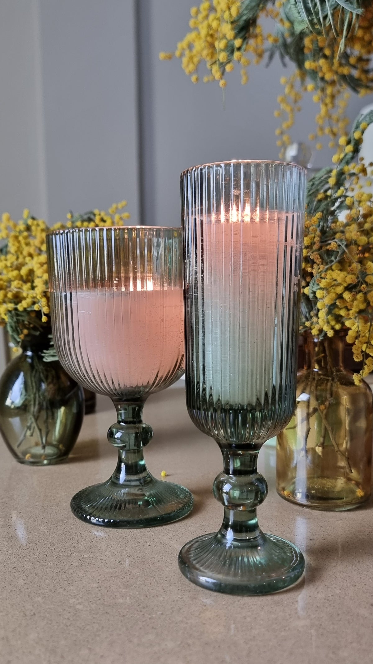 Set 2 velas Cristal Verde Amazonas