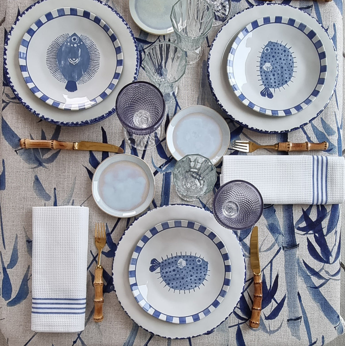 Set de 6 platos medianos Atlántico