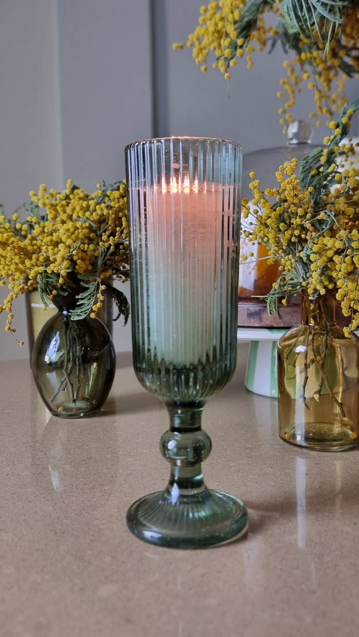 Set 2 velas Cristal Verde Amazonas