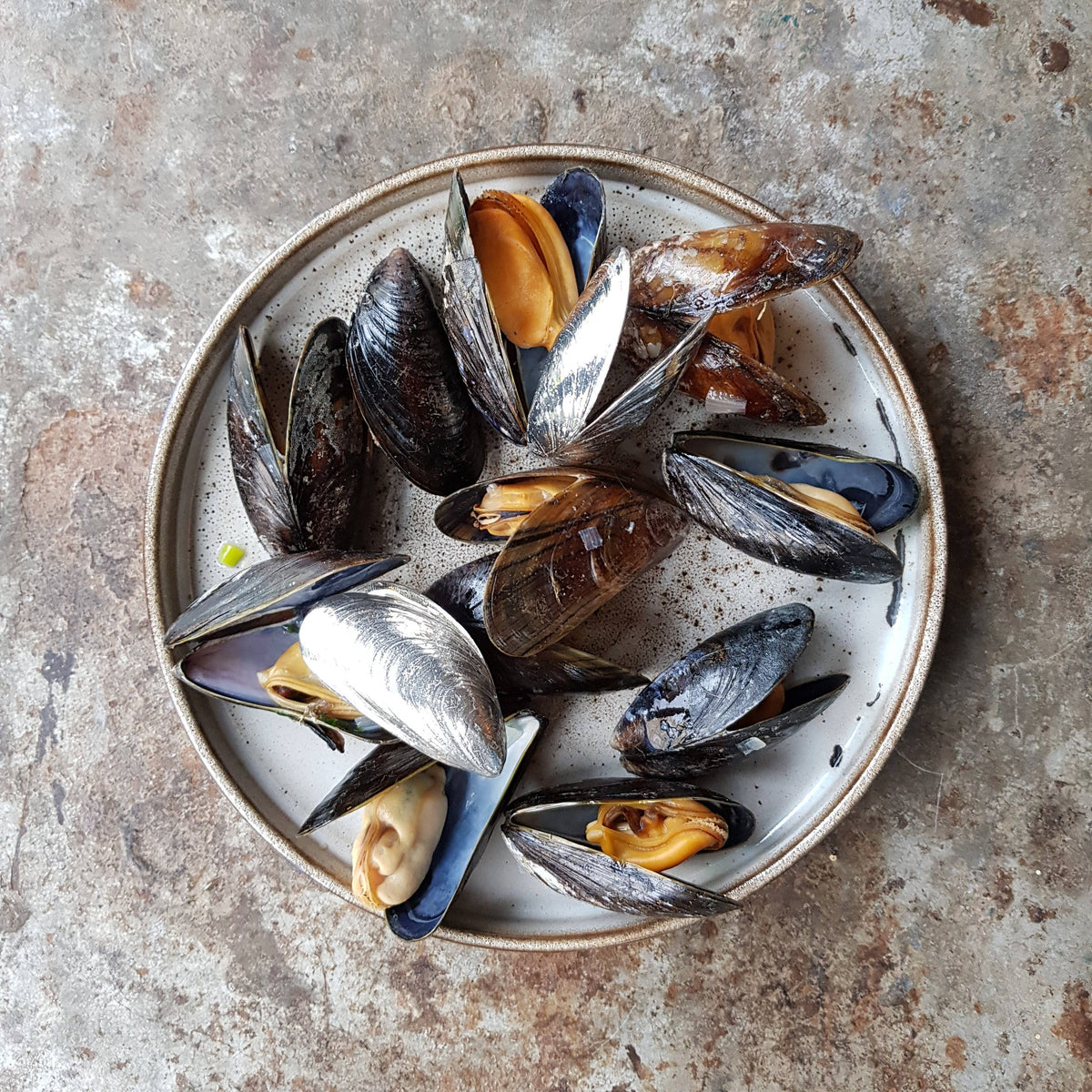 Cubiertos de mejillón