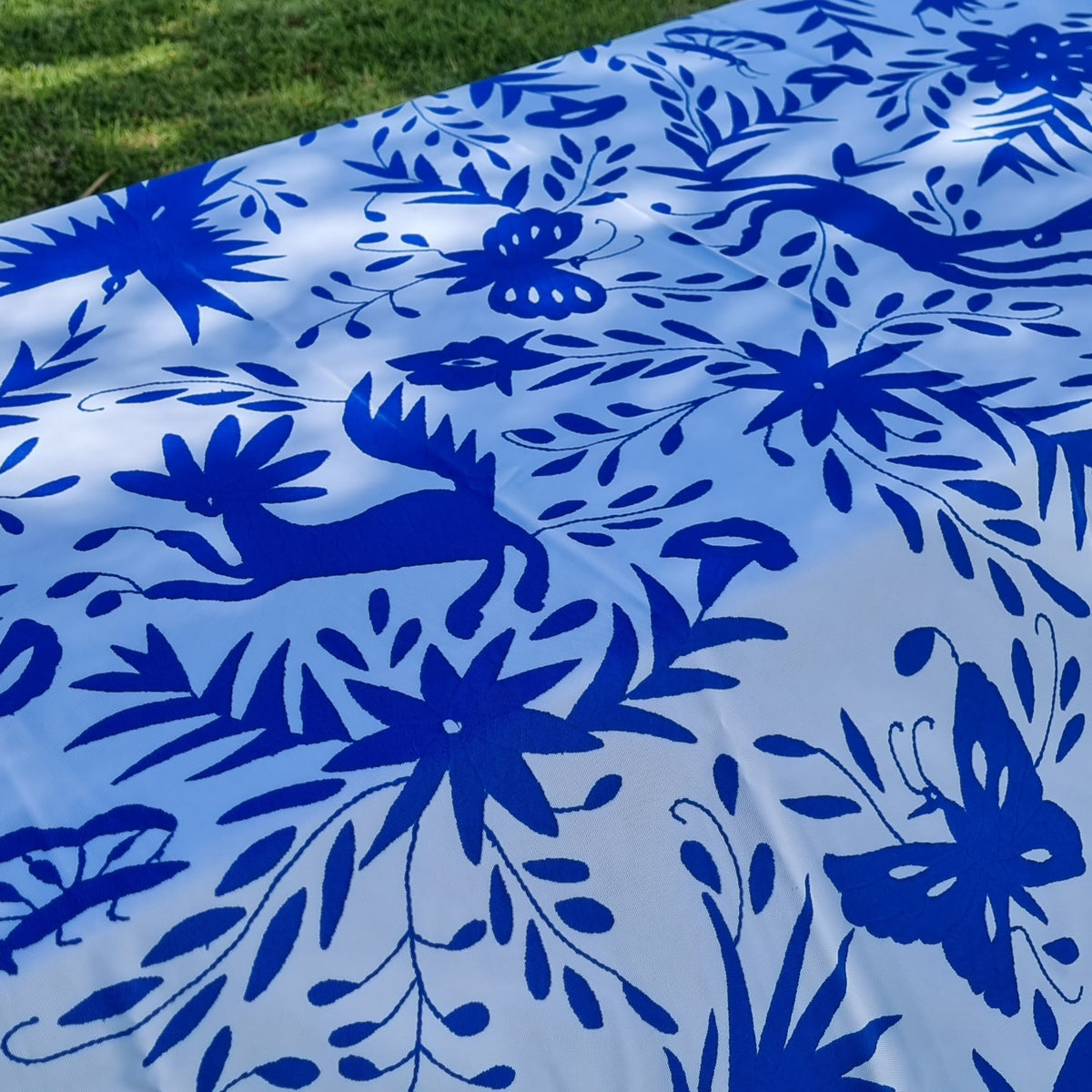 Mantel Tenango Estampado Azul